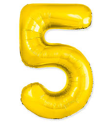 Кулька Цифра Slim "5" (1 м), Іспанія, колір - золото