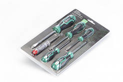 Набір викруток прогумованих SL3x75, SL5x100, SL6x125, PH0x75, PH1x100 (6шт) Стандарт СИЛА 300688