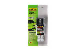 Клей епоксидний двокомпонентний для пластику шприц (прозорий) 6 г UNIFIX 940028