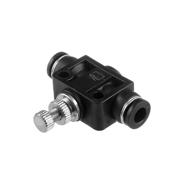 З'єднання цангове пряме з регулятором для поліуретанових та ін. шлангів 6х6мм, фото 1