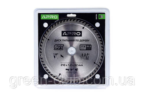 Диск пильний по дереву 210х32(30)х60Т APRO 830194