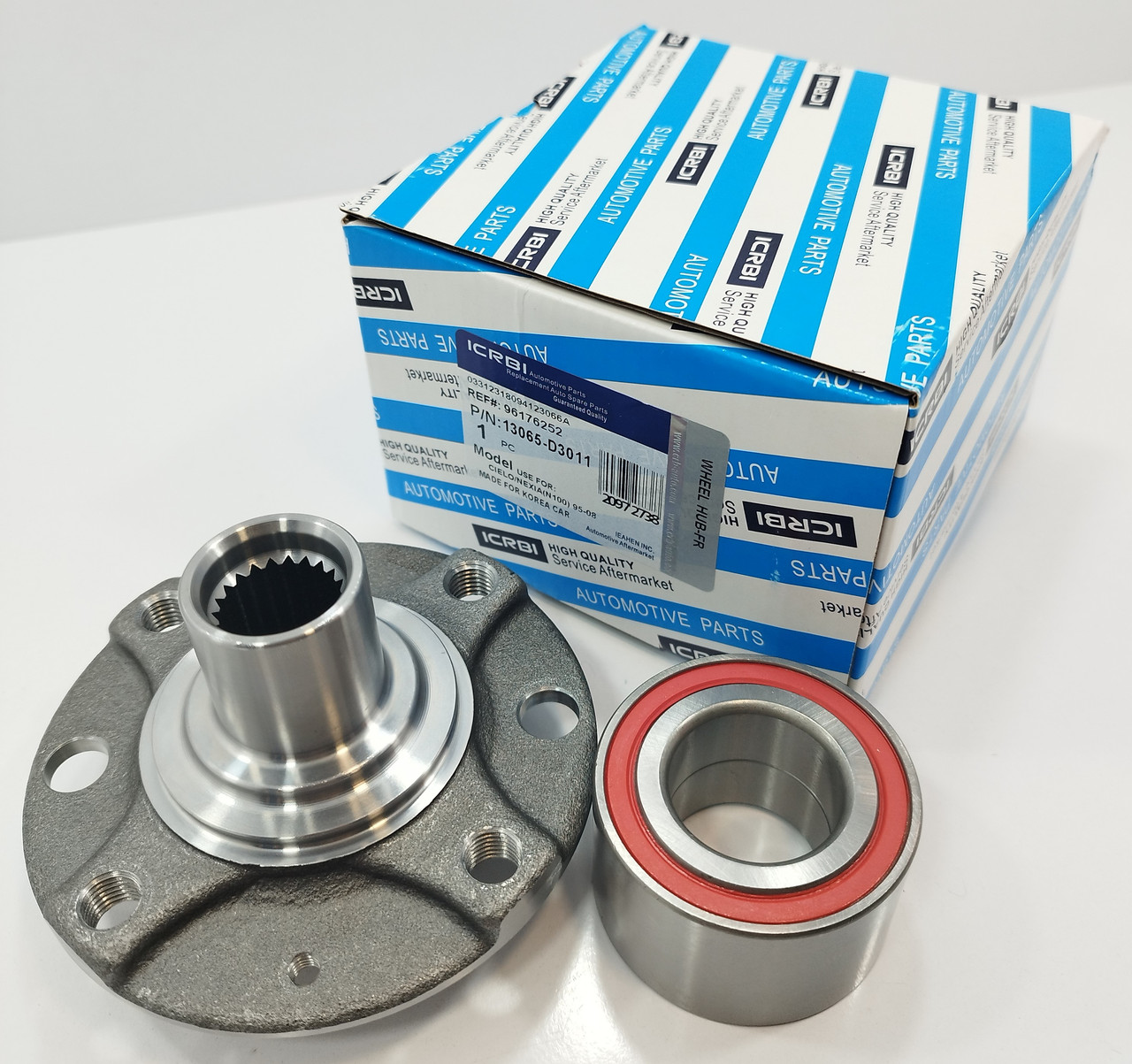 Ступиця передня R13 (з підшипником) Ланос 1.5 Сенс 1,3 CRB Корея, фото 1