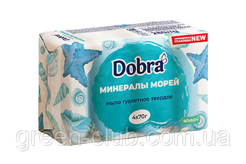 Мило туалетне тверде косметичне 4*70 г екопак Dobra Мінерали морів 080747