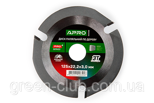 Диск пиляльний для дерева з твердосплавними напайками 125х22.2 мм 3Т APRO 830098, фото 1