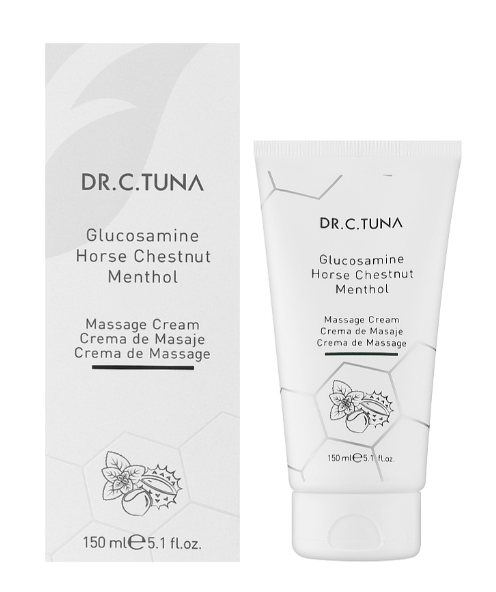 Масажний крем із глюкозаміном, кінським каштаном та ментолом Farmasi Dr. C. Tuna Glucosamin 150 мл