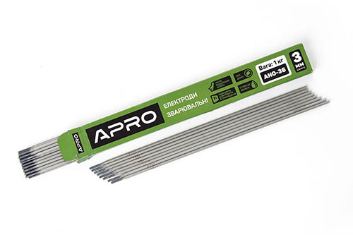 Электроды сварочные АНО-36 1кг 3мм APRO 699910, фото 1