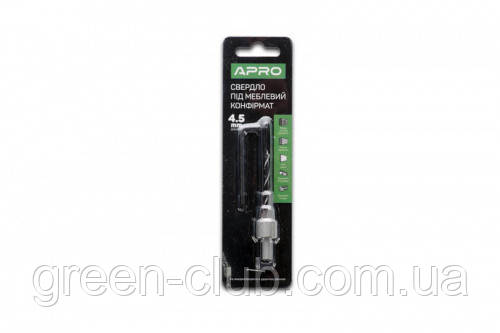 Свердло конфірматне 4,5 мм APRO 830299, фото 1