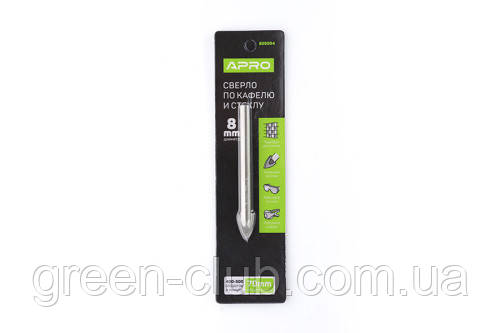 Свердло для скла та плитки 8 мм APRO 825004, фото 1