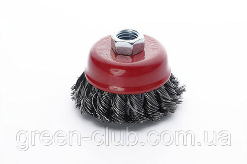 Щітка чаша сталеві витки 65 мм (УШМ) APRO 830438, фото 1