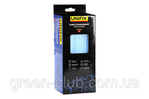 Клей стрижневий прозорий 7.0х200мм 1кг (116 шт) (коробок) UNIFIX 951453