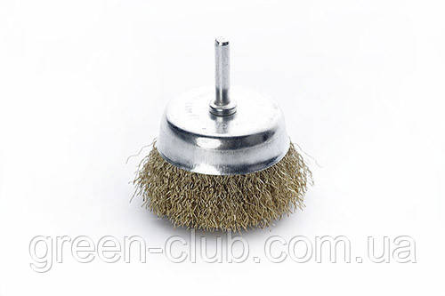 Щітка чаша латуновий дріт 65 мм (дриль) APRO 830403, фото 1