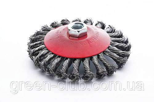 Щітка конус сталеві витки 125 мм (УШМ) APRO 830435, фото 1