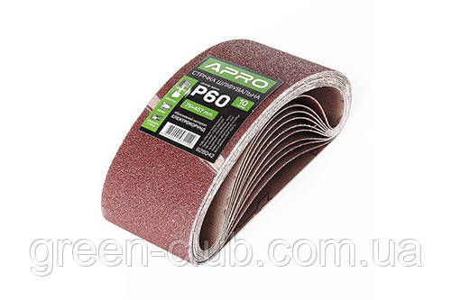 Стрічка шліфувальна нескінченна APRO P60 75×457мм (10 шт.) 828042, фото 1
