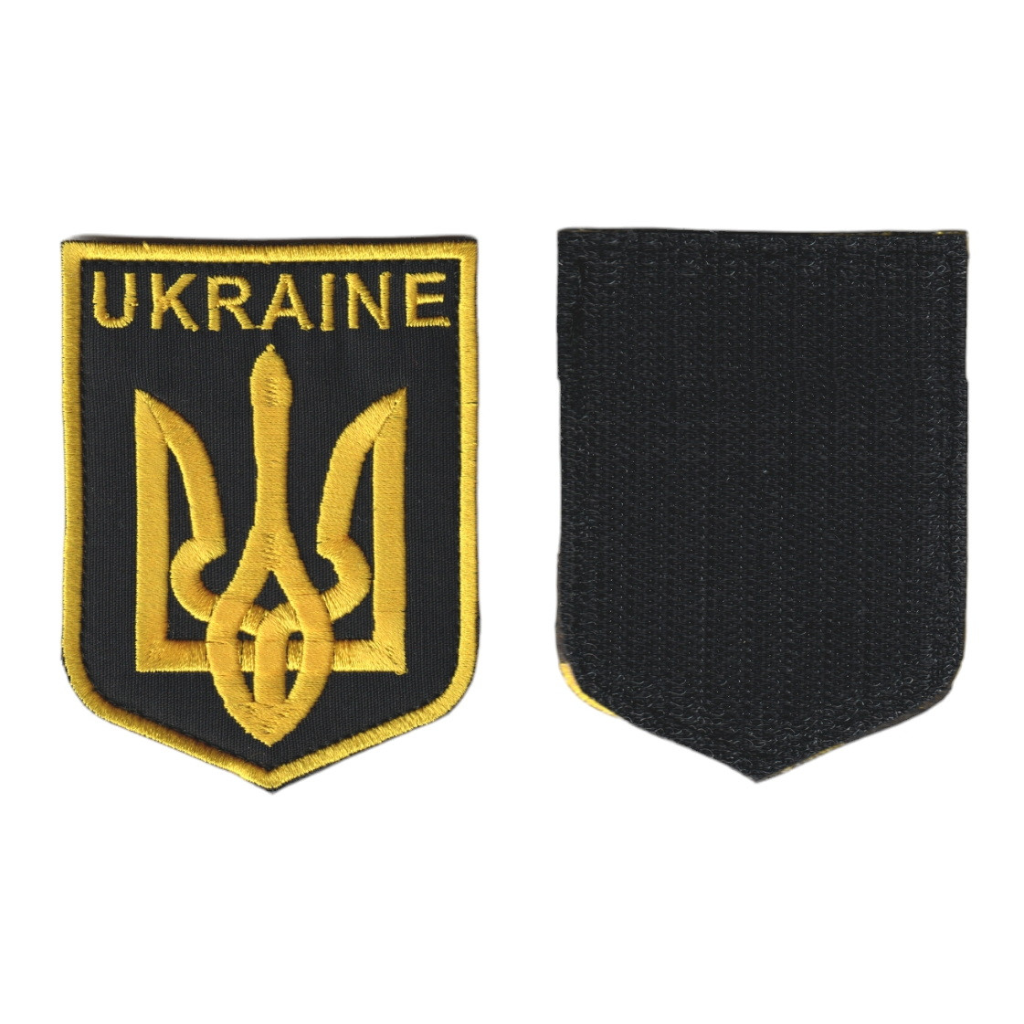 Шеврон військовий / армійський, ГЕРБ, ЗСУ. на чорному 9 см * 6,5 см