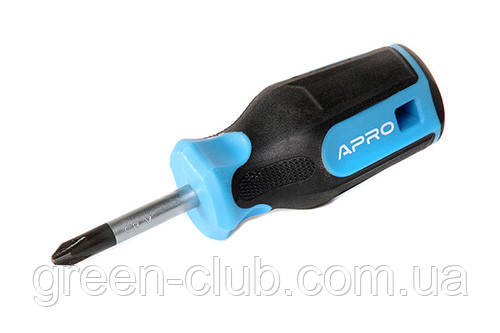 Викрутка хрестова гумова ручка CrV PH2x38 (hillips) APRO 301639