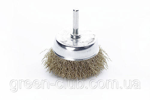 Щітка чаша латуновий дріт 75 мм (дриль) APRO 830404, фото 1
