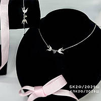 Срібне кольє з фіанітами