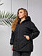 Куртка зимова жіноча стьобана прямого крою утеплена синетпоном (48,50,52,54,56), фото 2