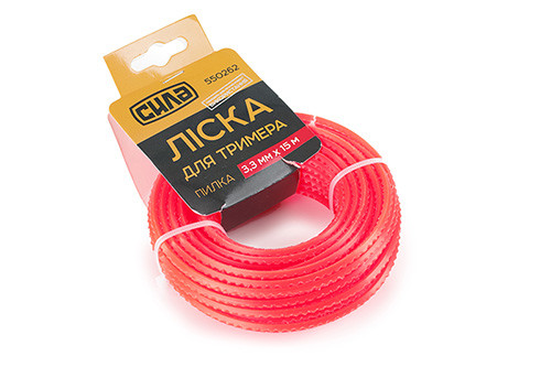 Волосінь для тримера 3,3 мм пила 15 м СИЛА 550262, фото 1