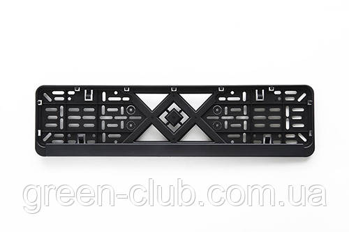 Рамка номерного знака пластикова чорна (без написів, защіпка знизу) 12 Atelie 951625, фото 1