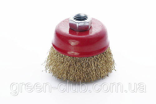 Щітка чаша латуновий дріт 65 мм (УШМ) APRO 830424, фото 1