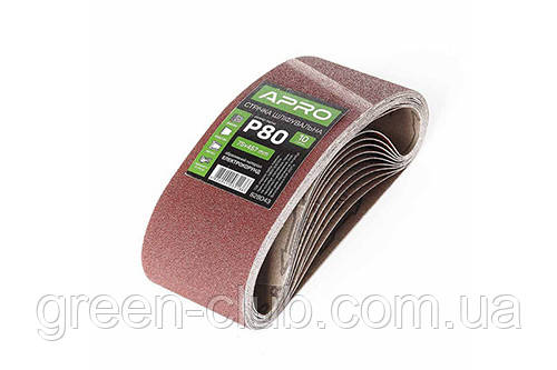 Стрічка шліфувальна нескінченна APRO P80 75×457мм (10 шт.) 828043, фото 1
