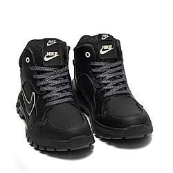 Підліткові дитячі зимові черевики Winter Air Max Black шкіряні, чорні