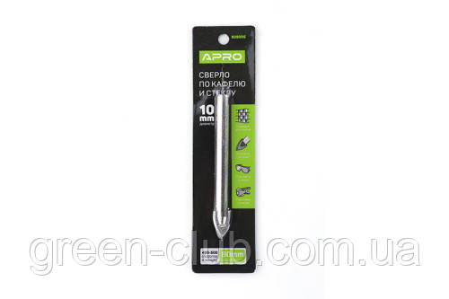 Свердло для скла та плитки 10 мм APRO 825005, фото 1