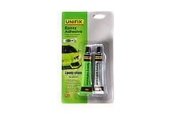 Клей епоксидний двокомпонентний для пластику тюбик (прозорий) 20 г UNIFIX 940026