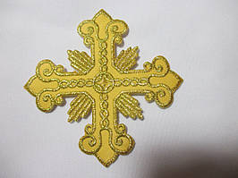 Хрест для церковного одягу малий 6х6 золото