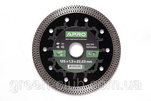 Диск відрізний для бетону 125х1,3х22,2 мм (22-24%) Кераміка Екстра APRO 830054, фото 1