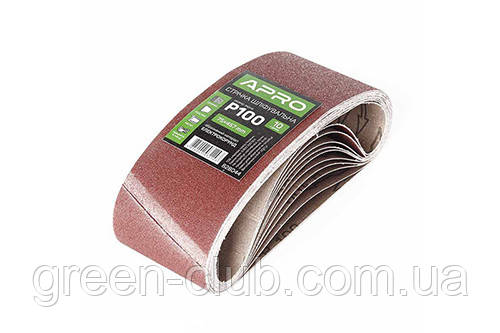 Стрічка шліфувальна нескінченна APRO P100 75×457мм (10 шт.) 828044, фото 1