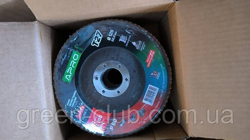 Круг пелюстково-торцевий керамічний Р80 прямий 125х22.2мм (Т27) (КЛТ) APRO PRO 830499, фото 1