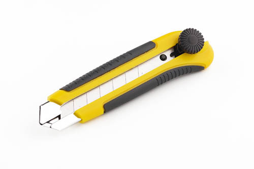 Ніж висувний 25 мм прогумований, гвинтовий замок СИЛА 400244, фото 1