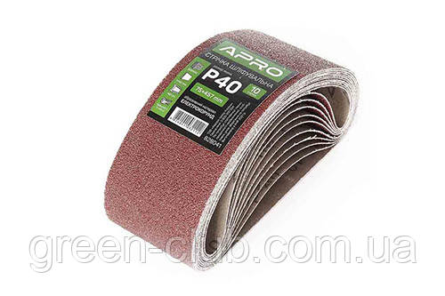 Стрічка шліфувальна нескінченна APRO P40 75×457мм (10 шт.) 828041, фото 1