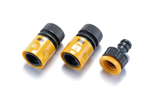 Набір для шланга 1/2: конектор 1/2 аквастоп, конектор 1/2, адаптер 1/2+3/4 СИЛА 551201, фото 1