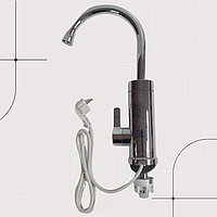 Проточний водонагрівач кран 3 кВт IPX4 з нержавіючої сталі з екраном нижнє підключення -RX-011.