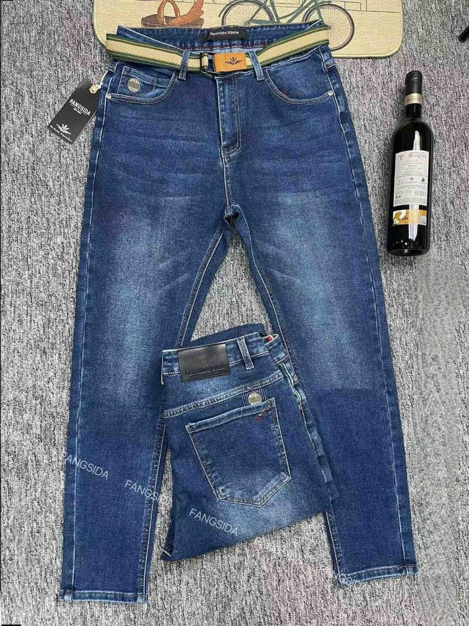 Джинси мом Fangsida чоловічі , 32, Синій, фото 1