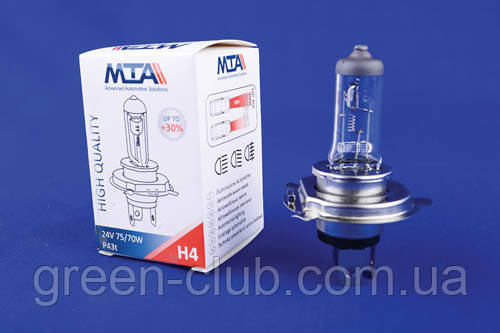 Лампа автомобільна H4 24V 75/70W P43T (ближня/дальня) MTA 84273 HBC1, фото 1