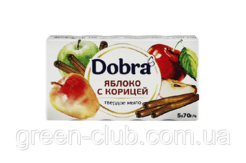 Мило туалетне тверде косметичне 5*70 г екопак ТМ Dobra Яблуко з корицею 081132