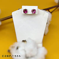 Срібні сережки з фіанітами