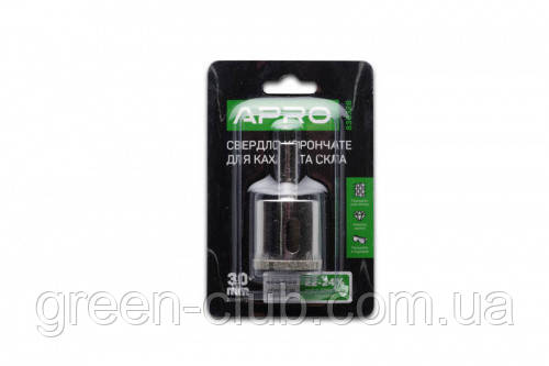 Свердло трубчасте з алмазним напиленням 30 мм APRO 830326, фото 1