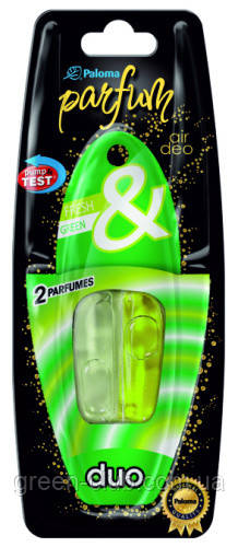 Ароматизатор Paloma DUO 5ml, FRESH GREEN (підвіска з рідиною) 78034, фото 1