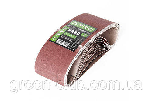 Стрічка шліфувальна нескінченна APRO P220 75×457мм (10 шт.) 828048, фото 1