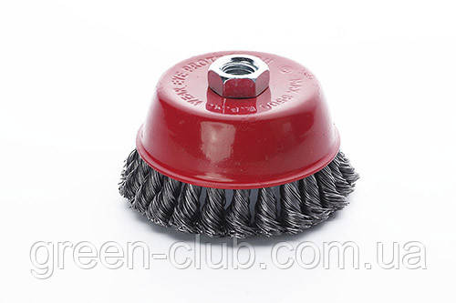 Щітка чаша сталеві витки 100 мм (УШМ) APRO 830441, фото 1