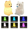 Дитячий акумуляторний нічник-іграшка Ведмедик силіконовий DC-7653, фото 9