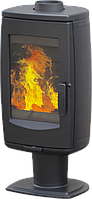 Дров'яна чавунна камінна піч на ніжці для опалення будинку, дачі, котеджу PLAMEN ARIA чорний 11 кВт