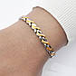 Магнітний браслет для здоров'я Type B 19 см сріблястий-золотистий, фото 9