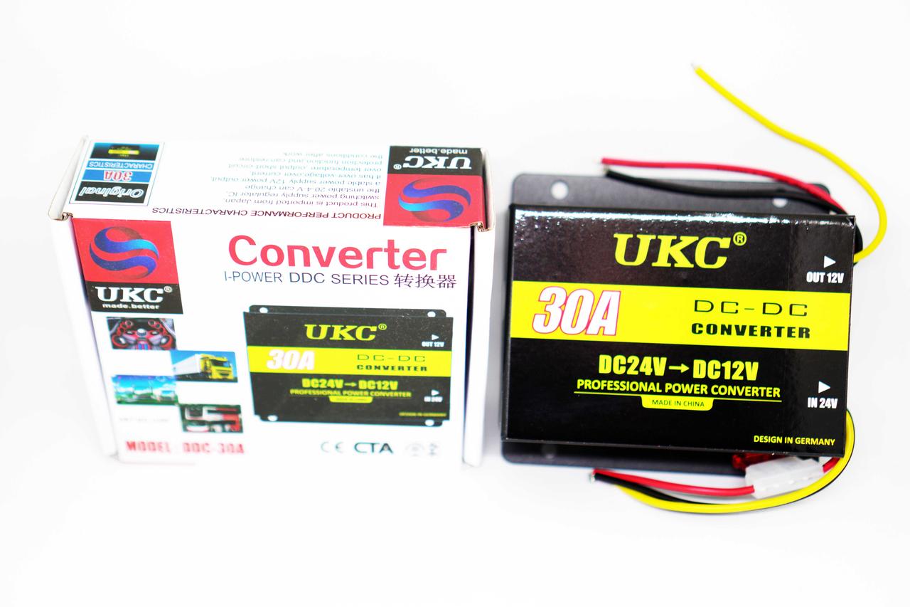 Авто преобразователь 24В в 12В 30A (ID#2449847934), цена: 445 ₴, купить ...