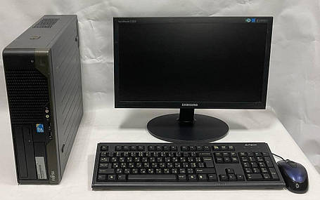 Б/в ПК+Монітор Fujitsu Esprimo E5730 E85 SFF| Core2Duo E8500| 4GB RAM| 160GB HDD| HD+Samsung SyncMaster E1920| 19" 1366x768, фото 1